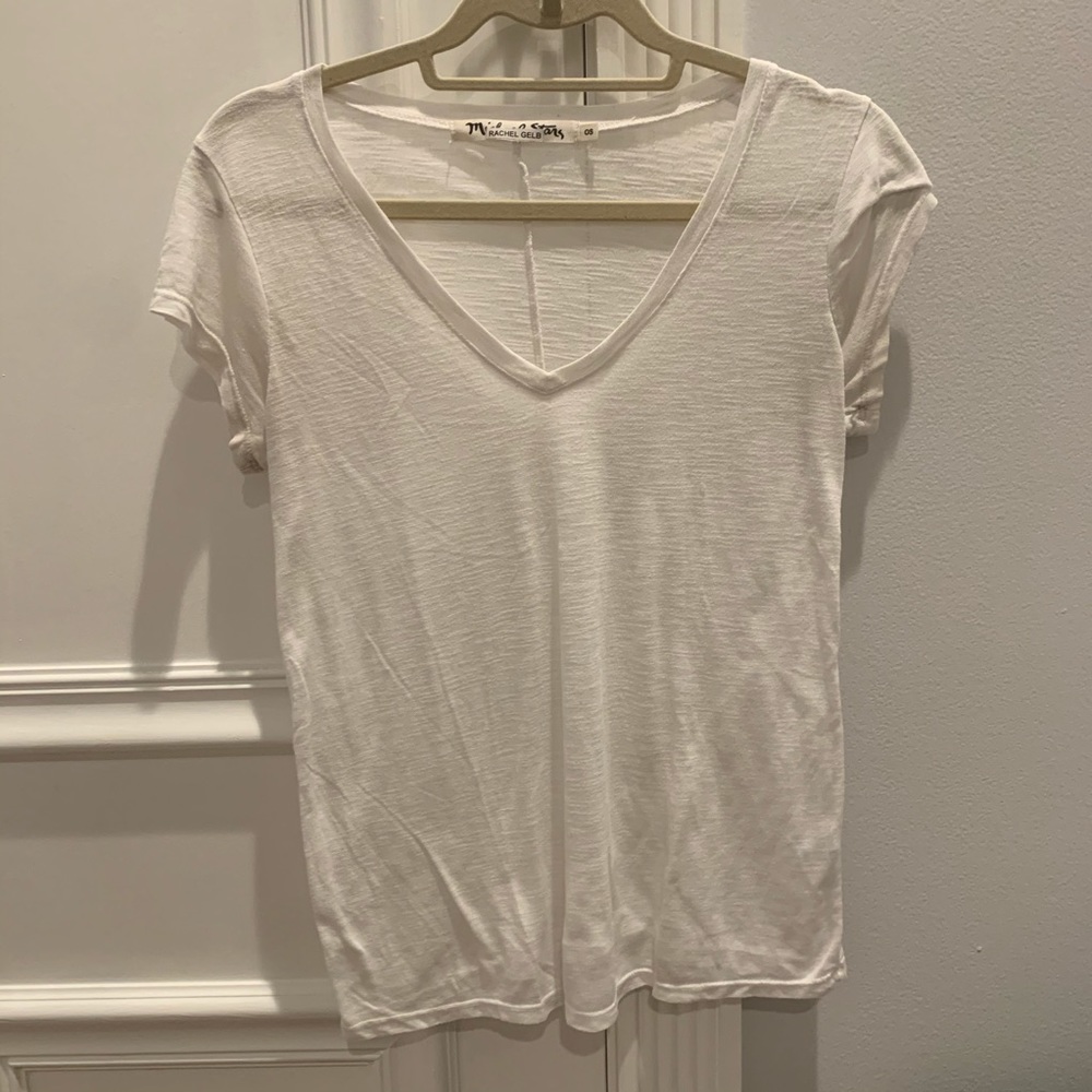 White Michael stars V neck